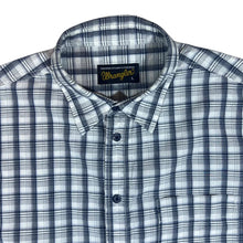 Load image into Gallery viewer, Early 00&#39;s WRANGLER Classic White Grey Plaid Check Cotton Short Sleeve Shirt
