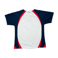 Load image into Gallery viewer, Early 00&#39;s UMBRO Classic Big Logo Spellout Colour Block Polyester Sports T-Shirt
