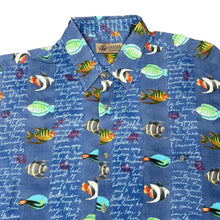 Load image into Gallery viewer, Vintage CASUAL CLASSICS Fish Marine Ocean Hawaiian Patterned All-Over Print Graphic Rayon Shirt
