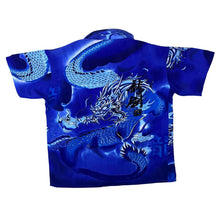 Load image into Gallery viewer, Early 00&#39;s Brother Gothic Y2K Dragon Graphic Blue Short Sleeve Shirt
