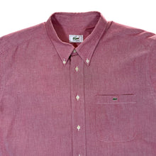 Load image into Gallery viewer, Vintage LACOSTE Embroidered Mini Pocket Logo Red Short Sleeve Button-Up Cotton Shirt
