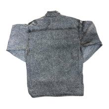 Load image into Gallery viewer, Vintage 90&#39;s ARIZONA JEANS Lace Panel Western Cowboy Long Sleeve Acid Wash Black Denim Shirt
