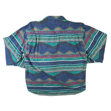 Load image into Gallery viewer, Vintage 90&#39;s Aztec Navajo Crazy Abstract Patterned Long Sleeve Cotton Shirt

