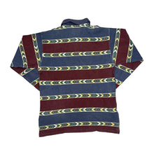 Load image into Gallery viewer, Vintage CASUAL CLUB Aztec Navajo Abstract Patterned Colour Block Long Sleeve Polo Shirt Sweatshirt
