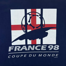 Load image into Gallery viewer, Vintage Adidas FRANCE 98 WORLD CUP "England" Football Souvenir Spellout Graphic T-Shirt

