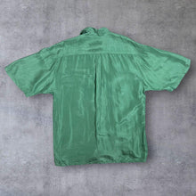 Load image into Gallery viewer, Vintage 90's Pure Silk Classic Green 100% Silk Short Sleeve Shirt
