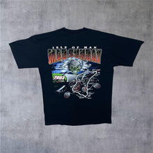 Load image into Gallery viewer, Vintage Isle Of Man TT (2003) "Mad Sunday" Racing Graphic Black T-Shirt
