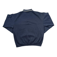 Load image into Gallery viewer, Vintage SAVATINI Embroidered Pocket Navy Blue Collared Sweatshirt
