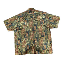 Load image into Gallery viewer, Vintage THAI SILK Crazy Abstract Patterned Made In Thailand Short Sleeve Silk Shirt
