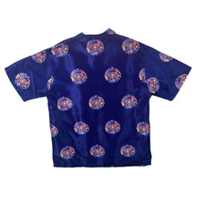 Load image into Gallery viewer, Early 00&#39;s Dian Dian Tong Traditional Dragon Gothic Patterned Blue Short Sleeve Shirt
