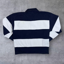 Load image into Gallery viewer, Vintage Aem'Kai Sport Hip Hop Y2K Navy Blue White Stripe Collared Sweatshirt
