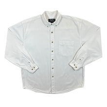 Load image into Gallery viewer, Vintage Eddie Bauer Denim Classic White Cotton Long Sleeve Button-Up Shirt
