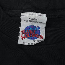 Load image into Gallery viewer, Vintage 90’s Planet Hollywood “Paris” Souvenir Logo Spellout Graphic Black T-Shirt
