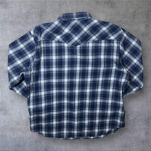 Load image into Gallery viewer, Lucky Brand Cowboy Western Plaid Check Long Sleeve Popper Cotton Shirt
