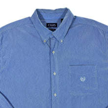 Load image into Gallery viewer, Early 00&#39;s CHAPS Embroidered Mini Crest Logo Striped Long Sleeve Button-Up Cotton Shirt

