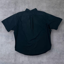 Load image into Gallery viewer, Vintage Ralph Lauren "Classic Fit" Mini Logo Black Short Sleeve Button-Down Shirt
