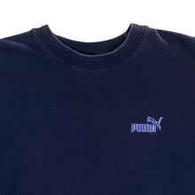 Load image into Gallery viewer, Vintage 90&#39;s PUMA Embroidered Mini Logo Navy Blue Crewneck Sweatshirt
