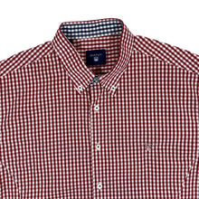 Load image into Gallery viewer, GANT Classic Embroidered Mini Logo Red Gingham Check Long Sleeve Button-Up Shirt
