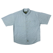 Load image into Gallery viewer, Vintage Timberland Classic Grey Blue White Check Short Sleeve Button-Up Cotton Shirt
