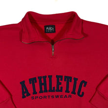 Load image into Gallery viewer, Early 00&#39;s ALIBI SPORT &quot;Athletic Sportswear&quot; Embroidered Spellout 1/4 Zip Pullover Sweatshirt
