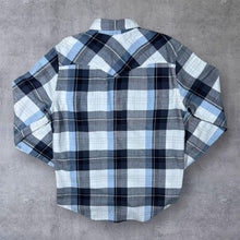 Load image into Gallery viewer, Levi&#39;s Western Plaid Check Long Sleeve Cotton Popper Flannel Shirt
