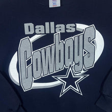 Load image into Gallery viewer, Vintage 90&#39;s Logo 7 NFL Dallas Cowboys Football Graphic Navy Blue Sweatshirt

