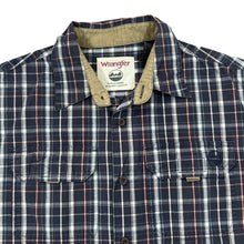 Load image into Gallery viewer, Early 00&#39;s WRANGLER Plaid Check Safari Utility Cotton Short Sleeve Shirt
