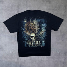 Load image into Gallery viewer, Rock Chang Gothic Fantasy Dragon Sword Skull Graphic T-Shirt
