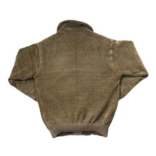 Load image into Gallery viewer, Vintage 90&#39;s J.J.WILLIS Suede Effect Panel Acrylic Knit Zip Sweater Jumper
