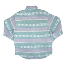 Load image into Gallery viewer, Vintage 90&#39;s USBRAZIL Aztec Pastel Patterned Long Sleeve Button-Up Flannel Shirt
