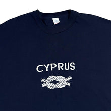 Load image into Gallery viewer, Vintage CYPRUS Embroidered Rope Souvenir Tourist Spellout Cotton T-Shirt
