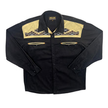 Load image into Gallery viewer, Early 00&#39;s Atlas For Men Cowboy Western Embroidered Aztec Patterned Long Sleeve Shirt
