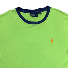 Load image into Gallery viewer, Early 00&#39;s POLO RALPH LAUREN Classic Embroidered Mini Logo Green Ringer T-Shirt
