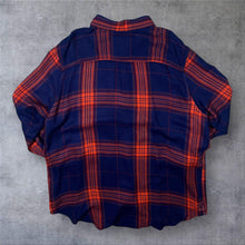 Load image into Gallery viewer, Mossimo Supply Co. "Boyfriend Fit" Navy Red Check Rayon Long Sleeve Shirt

