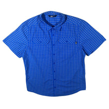 Load image into Gallery viewer, The North Face TNF Blue Check Utility Outdoor Hiking Short Sleeve Shirt
