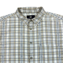 Load image into Gallery viewer, Early 00&#39;s BILLABONG Beige White Check Surfer Skater Short Sleeve Cotton Shirt
