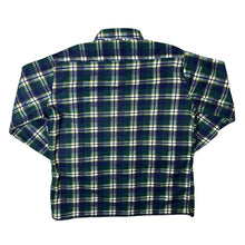 Load image into Gallery viewer, Vintage Renate Solvet Navy Green Plaid Check Long Sleeve Cotton Flannel Shirt
