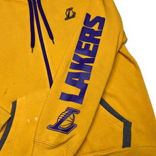 Load image into Gallery viewer, Adidas NBA LA LAKERS Logo Spellout Basketball Zip Hoodie
