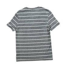 Load image into Gallery viewer, GUESS Classic Embroidered Big Logo Spellout Striped Short Sleeve Cotton T-Shirt
