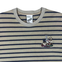 Load image into Gallery viewer, Vintage Warner Bros (1998) LOONEY TUNES Brown Black Striped Long Sleeve T-Shirt
