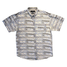 Load image into Gallery viewer, Vintage New Roads Crazy Abstract Patterned Short Sleeve Flannel Cotton Shirt
