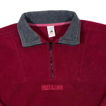 Load image into Gallery viewer, Vintage FRUIT OF THE LOOM Classic Embroidered Logo 1/4 Zip Pullover Fleece Sweatshirt
