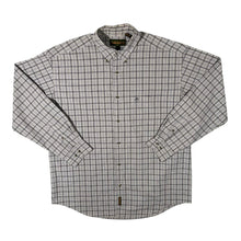 Load image into Gallery viewer, Vintage Timberland Blue Grey Plaid Check Long Sleeve Button-Up Cotton Shirt
