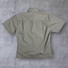 Load image into Gallery viewer, Early 00's C&amp;A Gothic Y2K Embroidered Dragon Beige Cotton Short Sleeve Shirt
