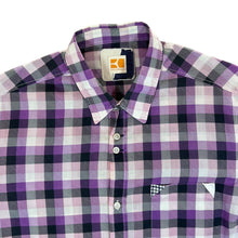 Load image into Gallery viewer, Boss Orange Hugo Boss Purple White Plaid Check Long Sleeve Cotton Shirt
