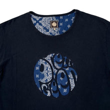 Load image into Gallery viewer, PRETTY GREEN Embroidered Big Logo Spellout Mod Paisley Patterned Cotton T-Shirt
