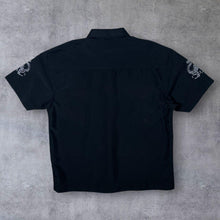 Load image into Gallery viewer, Early 00&#39;s SMOG Gothic Y2K Dragon Graphic Black Short Sleeve Shirt
