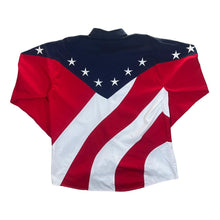 Load image into Gallery viewer, Vintage 90&#39;s GORTRUD Cowboy Western USA Flag Colour Block Long Sleeve Cotton Shirt
