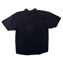 Load image into Gallery viewer, Early 00&#39;s Identic Y2K Tribal Biker Embroidered Black Polyester Short Sleeve Shirt
