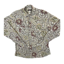 Load image into Gallery viewer, Two Flowers Paisley Patterned Western Style Popper Long Sleeve Shirt
